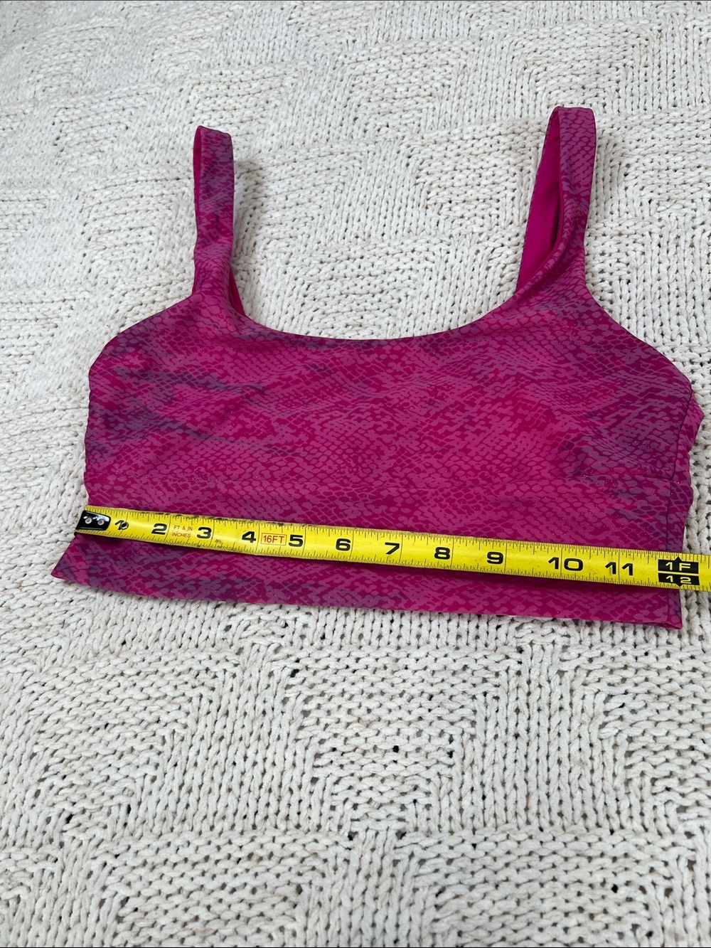 Beach Riot Fuchsia-Pink Patterned Sports Bra - Picture 8 of 10